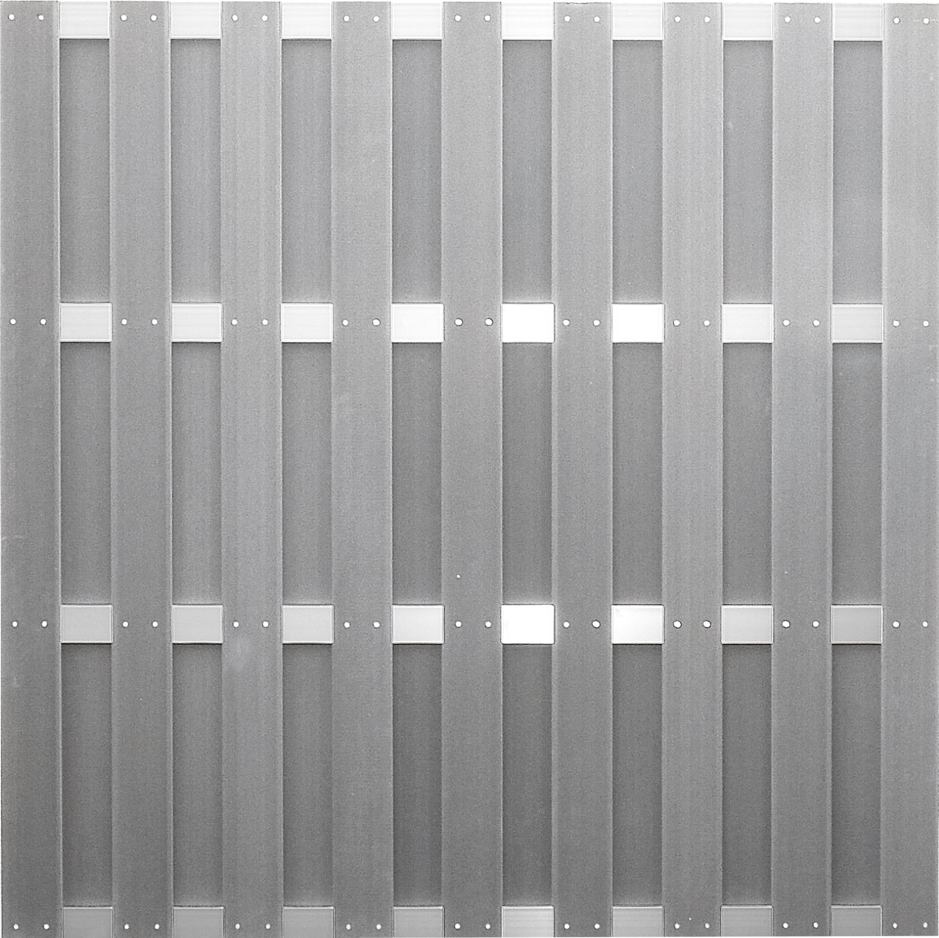 JINAN-Serie grau 180 x 180 cm WPC-Bretterzaun1